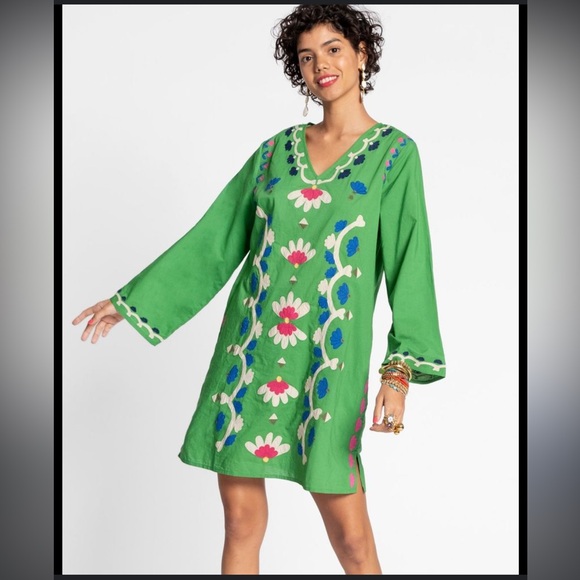 FRANCES VALENTINE Green Goldie Tunic or short dress Large XL - Picture 2 of 7